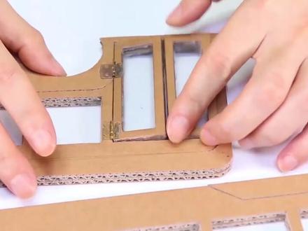 创意DIY-利用硬纸板手工制作玩具公交巴士儿童遥控玩具