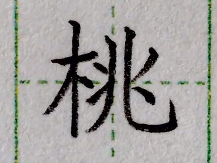 小学语文二年级下册生字“桃”#小学语文 #硬笔书法