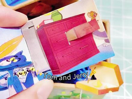 #创作灵感 ①猫和老鼠迷你机关书制作教程来啦#猫和老鼠机关书 #猫和老鼠迷你书 #立体机关书 #猫和老鼠机关书教程