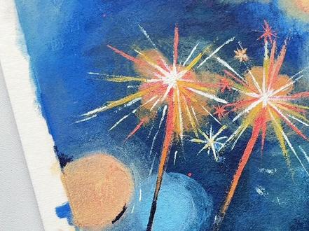 丙烯马克笔|🪄这束烟花送给你 “这是今年的最后一幅画,希望这束光,能陪你一起走进新的一年。谢谢你们的支持,让我开始期待 2026 的每一天。祝看到这里的你,新年快乐 ✨”
.
这次尝试用 300g 中粗纹水彩纸作画,比细纹纸多了一点质感和颗粒感。画画里的步骤和细节都在视频里了,
如果有不懂的,欢迎留言问我。
#又简单又好看的画 #创作者中心 #创作灵感 #丙烯马克笔 #画画教学 @DOU+小助手