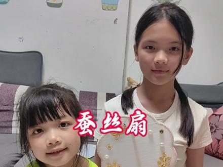 蚕丝扇去年没有做成,今年终于做成了!#手工diy #养蚕日记 #亲子手工 #蚕丝扇