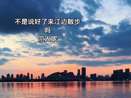 不是说好了来散步吗 #长江 #洪山江滩 #江边看涨潮