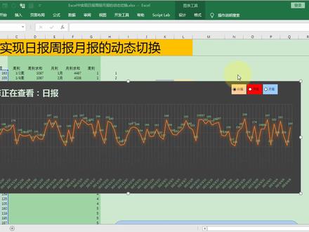 Excel中实现日报周报月报的动态切换,简单到没朋友! #玩转office #excel技巧 #excel