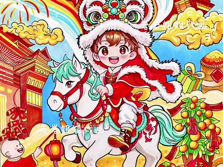 马年主题画·春节习俗绘画🎉
#马年主题画 #新年主题画 #春节习俗绘画 #马年手抄报 #龙马精神绘画