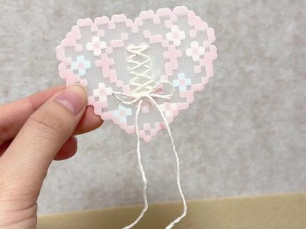 芭蕾风拼豆爱心💗 #做手工我是认真的 #一般人不告诉他 #拼豆 #手工