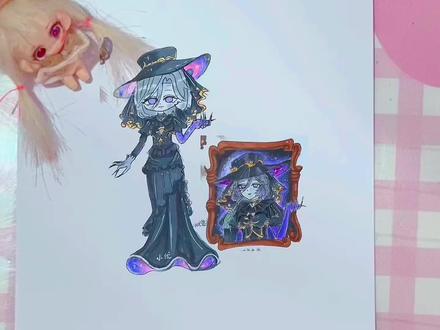 画中女郎的两种画法#画中女郎 #惊魂寻宝队 #简笔画