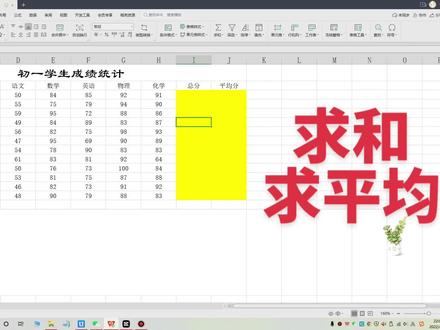 #零基础学表格 excel怎么计算总分,求平均,可能遇到的细节点,要注意哦!#wps #excel技巧 #excel