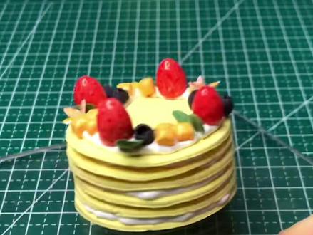 芒果千层蛋糕#手工diy #超轻粘土手工