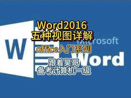 word2016五种视图详解 计算机一级备考 #office #word #计算机一级 #计算机一级备考 #高职高考