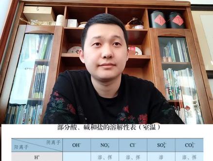 范永凯老师讲九年级溶解性问题酸碱盐溶解性#知识分享 #范永凯老师 #初中化学