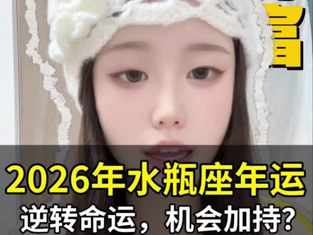 2026年水瓶座贵人相助,旺到飞起#水瓶座 #星座解析 #星座运势 #十二星座 #风向星座