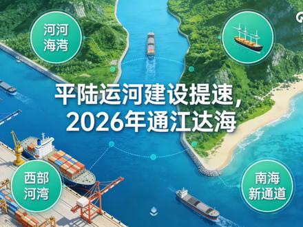 平陆运河建设提速,2026年通江达海 #平陆运河 #西部陆海新通道 #中国基建 #绿色发展 #交通强国建设