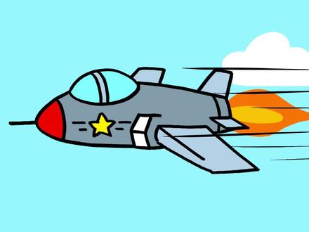 战斗机简笔画,既简单又好看,孩子一定学得会 #简笔画
