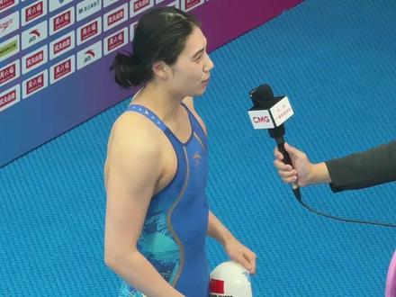 3月19日,张雨霏女子50蛙泳小组赛第一。