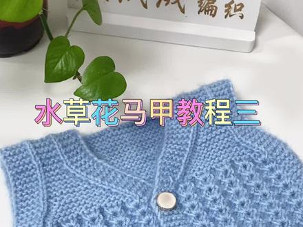 水草花马甲教程三#手工diy #马甲教程#简单易学 #保暖又好看 #毛衣