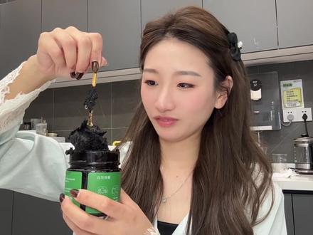 认准正版,黑亮绵密的膏体#茯苓膏 #李时珍茯苓膏 #东方树叶