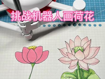 荷花简笔画教程,谁画的好看? #画画教程#简笔画#画画挑战