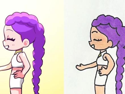 露米是佐伊生活里的一束光啊 #简笔画 #猎魔女团 #恶魔男团 #露米 #佐伊