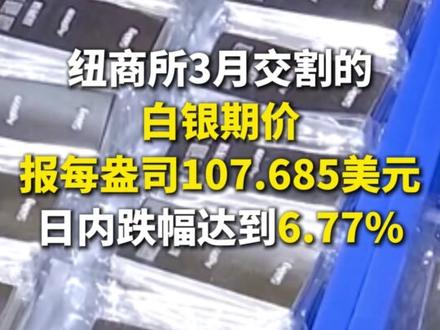 #27日国际金银期价下跌 #27日银价跌超6%
