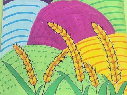 二十四节气小满创意主题画,简单易学,有趣 #画画其实很简单 #儿童画画 #二十四节气小满创意画