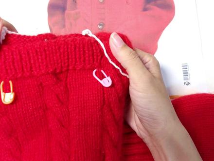 从下往上织留口袋的织法 #毛衣教程 #棒针 #编织教程