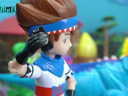 飞火霸王龙和雷霆角龙王合体大战变形僵尸