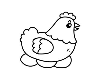 教你画,会下蛋的母鸡#简笔画