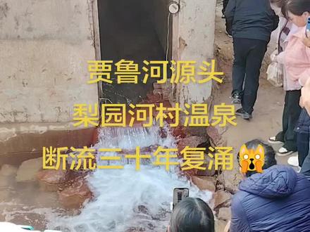 震惊,央视报道,郑州贾鲁河源头断流三十年温泉又出水啦#贾鲁河 #梨园河 #温泉 #断流