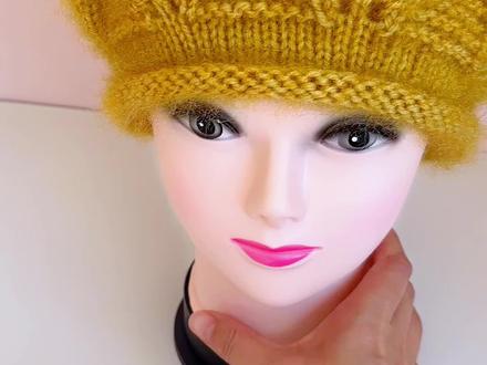 树叶花帽子喜欢的姐妹织起来吧#手工帽子编织 #手工diy