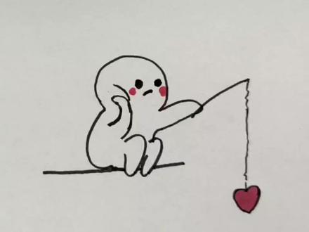 钓鱼的简单画法#简笔画
