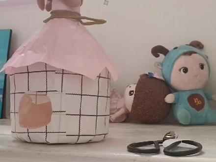 #给小鸟安个窝 #DIY #手工鸟窝,家里有一个来了好久的麻雀,今天给它做个窝,希望它喜欢