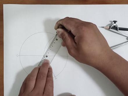 圆怎么划分三等分,小伙教你一招简单的,真的很实用