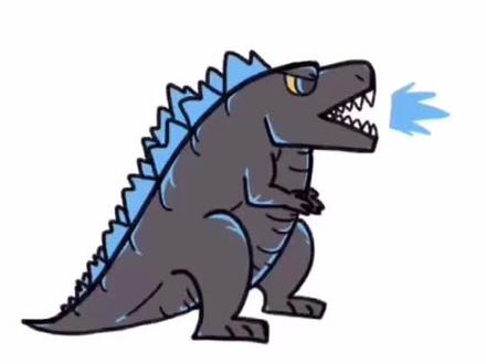 听说很多人想然后我教画哥斯拉? #哥斯拉大战金刚 #简笔画 #画画