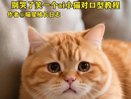 别哭了笑一个ai小猫对口型教程 #别哭了笑一个 #ai小猫对口型 #ai对口型 #ai别哭了笑一个