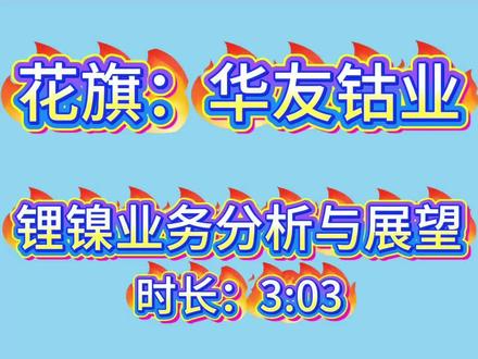花旗:华友钴业锂镍业务分析与展望 #上热门 #锂 #镍 #华友钴业 #花旗