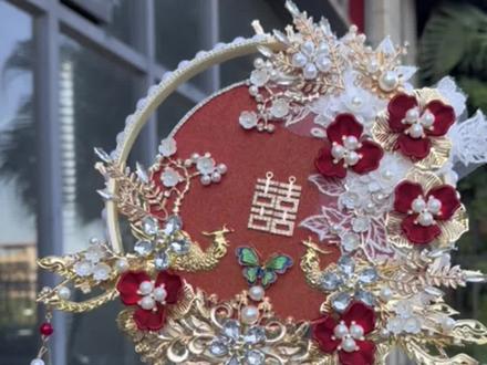 繁花双面双色教程#团扇 #团扇手作 #国风正当红 #凤冠头饰 #原创手作