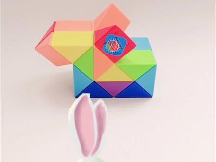 24段魔尺小兔子🐰教程#脑力训练#益智玩具#儿童玩具#魔尺#24段魔尺教程