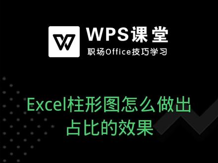 Excel表格当中,将柱形图做出占比效果,具体怎么操作呢? #Excel教学 #办公软件 #WPS教学