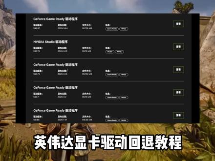 Nvidia英伟达显卡驱动退回旧版本教程! #英伟达驱动回退 #n卡驱动 #nvidia显卡驱动回退 #英伟达显卡驱动回退 #显卡驱动回退