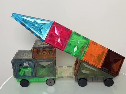 磁力片小车的各种拼搭教程来了,直接收藏,一看就会#磁力片拼图大全教程 #磁力片小车 #磁力片拼搭