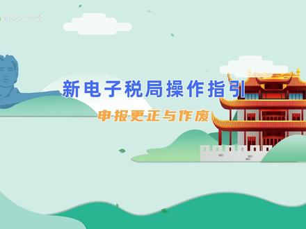 湖南省新版电子税务局业务操作指引之申报更正与作废