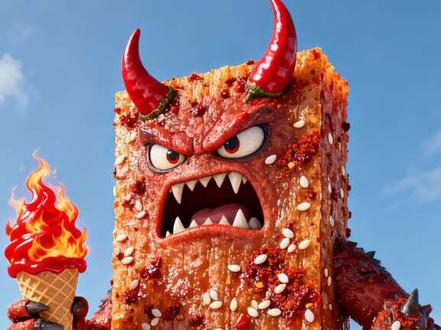 香辣美味的辣条居然变身成大怪兽,太可怕了!#怪兽 #打怪兽 #怪物 #机甲 #奥特曼打怪兽