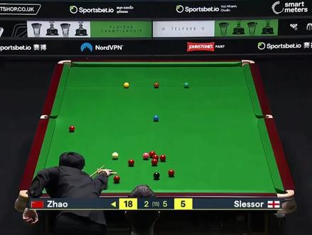 终极逆转王重出江湖,赵心童连扳4局逆转斯莱瑟,成功晋级8强 #赵心童 #斯莱瑟 #球员锦标赛 #斯诺克