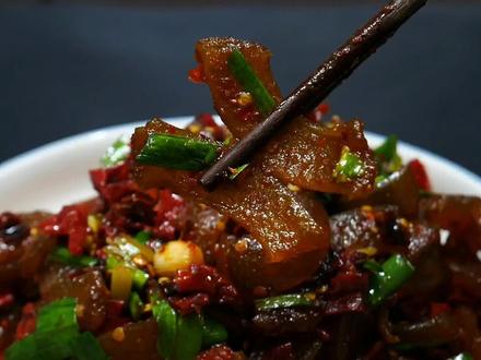 湘菜大厨教你牛皮最好吃的做法,简单易学香辣美味,下酒又下饭 #家常菜 #美味下饭菜 #美食 #下饭菜