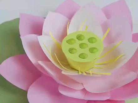 剪纸纸艺花——荷花#手工 #剪纸#纸艺花 #花卉#荷花#话不多说先秀一波 @抖音小助手