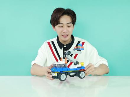 《玩具小队》08 拼装百变布鲁可高空作业车 @童年研究院