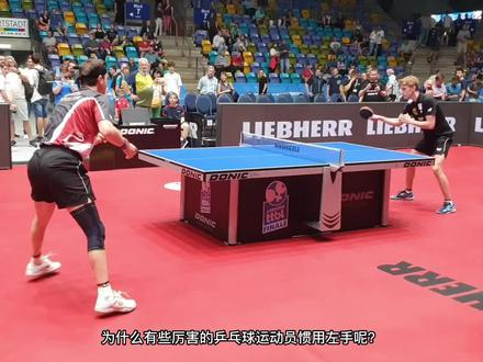 「乒乓球」为什么有些厉害的乒乓球运动员惯用左手,原来优势很多 #乒乓球比赛 #竞技体育 #国球乒乓 #左撇子
