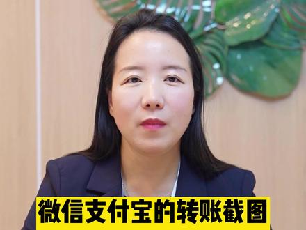 微信支付宝的转账截图有法律效力吗? #法律咨询 #法律常识