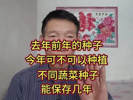 去年前年剩下的蔬菜种子,今年能不能种植?不同蔬菜种子保存几年#来抖音学农技 #乡村守护人