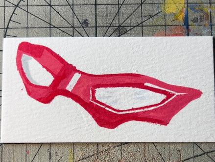 在美纹纸上画实体档案709:赛文眼镜 #赛文奥特曼 #奥特曼 #手工diy #跟着抖音学画画 #美纹纸雕刻